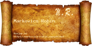 Markovics Robin névjegykártya